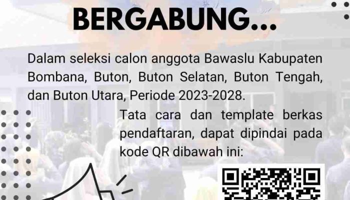 Pengumuman Rekrutmen Calon Anggota Bawaslu Kabupaten/Kota Provinsi Sulawesi Tenggara Zona 1