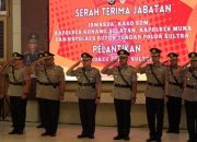 Kapolda Sultra Pimpin Sertijab Tiga Kapolres dan Dua PJU